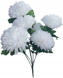 Bukiet Chryzantem Biały x7 Główek Sztuczne Kwiaty