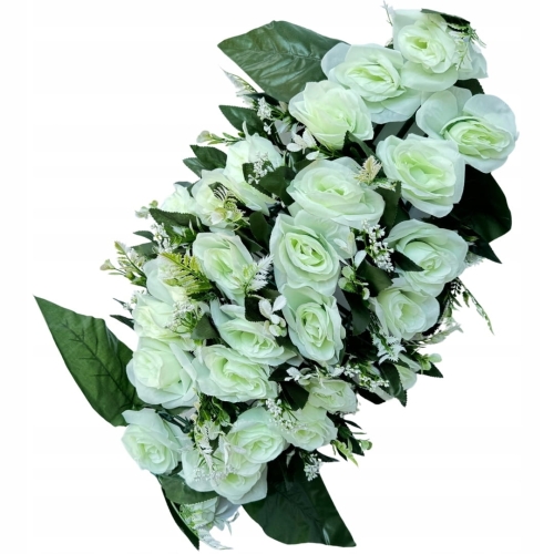 Kompozycja Róż Na Cmentarz Dekoracja Stroik Bukiet Kwiaty Sztuczne