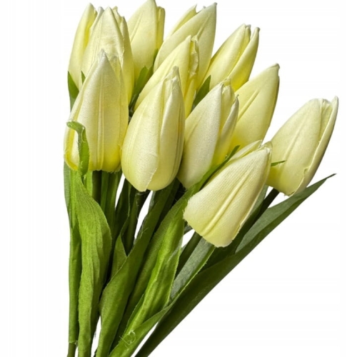 Kwiat Sztuczny Tulipan W Bukiecie 12 Główek Tulipana Wielkanoc  Wazon