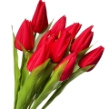 Kwiat Sztuczny Tulipan W Bukiecie 12 Główek Tulipana Wielkanoc Czerwony
