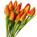 Kwiat Sztuczny Tulipan W Bukiecie 12 Główek Tulipana Wielkanoc Pomarańczowy