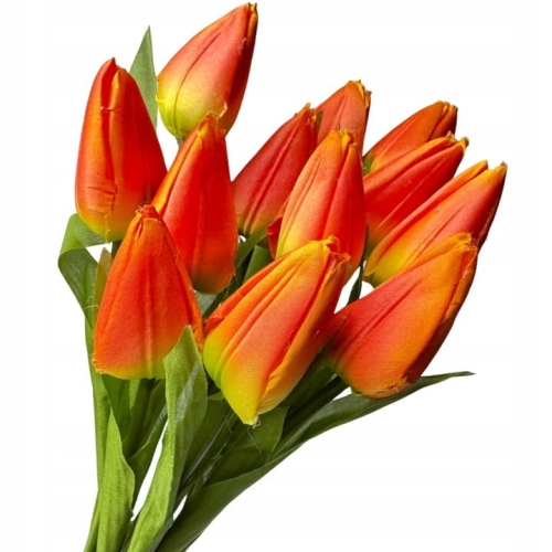 Kwiat Sztuczny Tulipan W Bukiecie 12 Główek Tulipana Wielkanoc Rudy