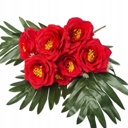 Róża Bukiet 10 Główek Stroik Wazon Bukiecik Gałązki Sztuczne Kwiaty 