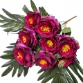 Róża Bukiet 10 Główek Stroik Wazon Bukiecik Gałązki Sztuczne Kwiaty