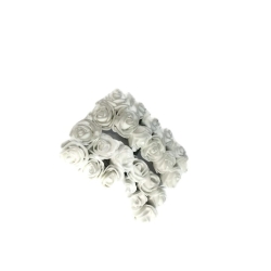 Różyczki Piankowe Komunijne Ślubne Białe 12 Gałązek Sztuczne Kwiaty
