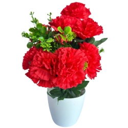 Kwiat Sztuczny Goździk Bukiet Dekoracja W Doniczce Stroik Ozdoba Premium