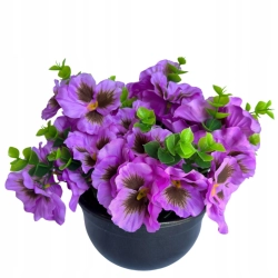 Kwiat Sztuczny Bukiet Bratków Dekoracja Fioletowy Bratek W Doniczce Ozdoba Stroik