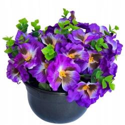 Kwiat Sztuczny Bukiet Bratków Dekoracja Fioletowy Bratek W Doniczce Ozdoba Stroik