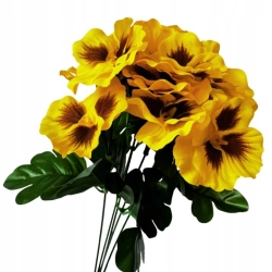 Sztuczne Kwiaty Bratek Bukiet Wielkanoc Kompozycja Gałązek Stroik Bratków