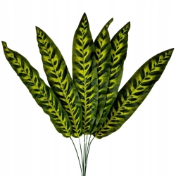 Sztuczne Kwiaty Gałązka Liść Szabla Zielony 6 Sztuk Do Wazonu Bukietów