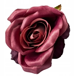 Kwiat Sztuczny Różowa Róża Główka Róży Jak Prawdziwa Stroik Różyczka Satyna