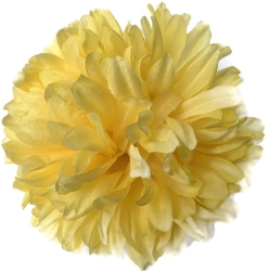 Chryzantema Główka Jasnożółta 7 Cali Kwiat Sztuczny