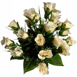 Kwiat Sztuczny Róża Bukiet Kompozycja Róży W Doniczce Stroik Ozdoba