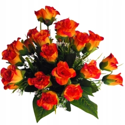 Kwiat Sztuczny Róża Bukiet Kompozycja Róży W Doniczce Stroik Ozdoba