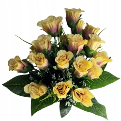 Kwiat Sztuczny Róża Bukiet Kompozycja Róży W Doniczce Stroik Ozdoba