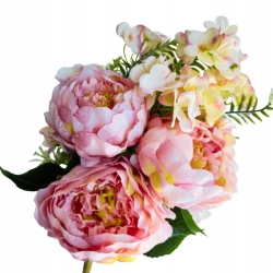 Kwiat Sztuczny Piwonia Bukiet 11 Gałązek Bukiecik Peonia Ozdoba Do Wazonu