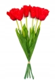 bukiet-tulipan-czerwone-pęczek do wazonu-ozdoba-sztuczne-kwiaty